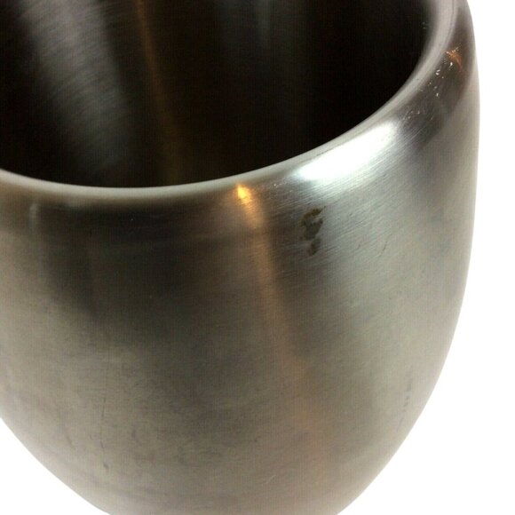 Crate & Barrel Double Wall Wine Chiller Cooler Brushed Stainless Steel - Picture 3 of 5